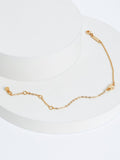 Ted Baker Tiny Heart Bracelet Gold Tone Clear Crystal 14.5-19.5cm (British brand)