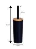 Showerdrape Black Sonata toilet brush holder (British brand)