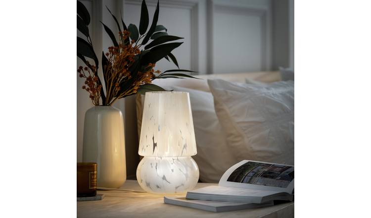Habitat Rahnn Confetti glass table lamp white, UK version