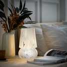 Habitat Rahnn Confetti glass table lamp white, UK version