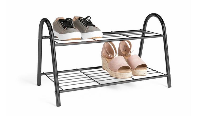 Habitat Boutique 2 Tier Black Shoe Rack, UK version
