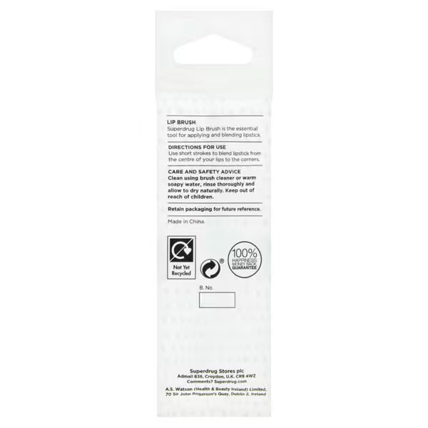 Superdrug retractable lip makeup brush (British brand)