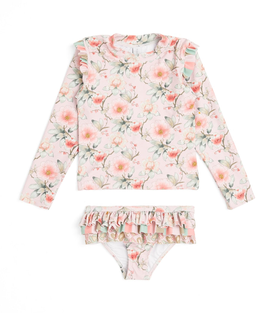 Olga Valentine Floral Print 2-Piece Swimsuit 2-10 Years, imported from the UK