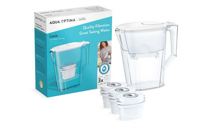Aqua Optima Liscia water filter jug white 2.5L - British product