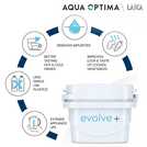 Aqua Optima Liscia water filter jug white 2.5L - British product
