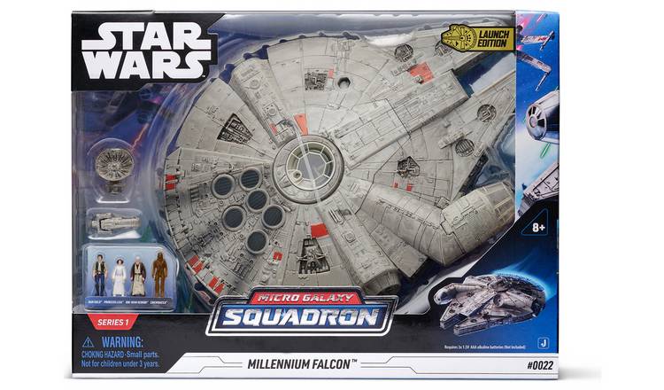 Star Wars Micro Galaxy Squadron Millennium Falcon collectible toy 22.5cm (British brand)