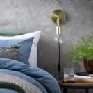 Argos Home Rayner Plug in Wall Light - Brass