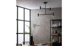 Habitat black steel LED flush ceiling light with exposed bulbs, H51.8 x 63cm, UK version