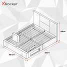 XR Living Ava Kingsize Black TV LED Bed Frame (British brand)