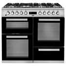Beko KDVF100X dual fuel range cooker stainless steel 100cm - British product