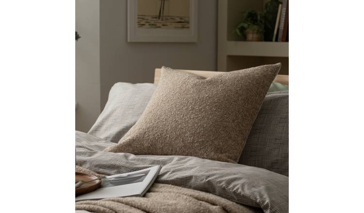 Habitat boucle cushion in neutral, 50x50cm, UK version