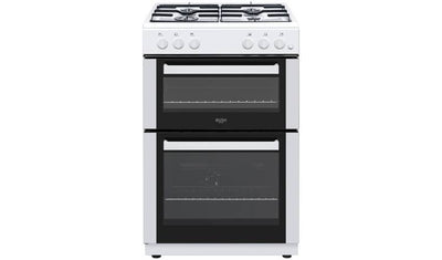 Bush Twin Cavity Gas Cooker White 60cm