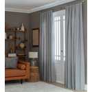 Habitat grey herringbone pencil pleat curtains 168cm x 229cm, UK version