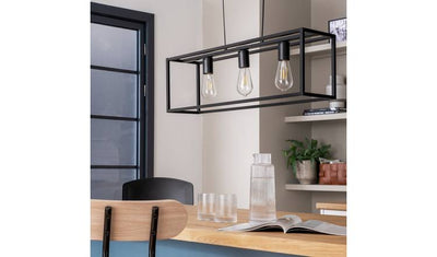 Argos Home Carriage Metal Flush Ceiling Light Matt Black