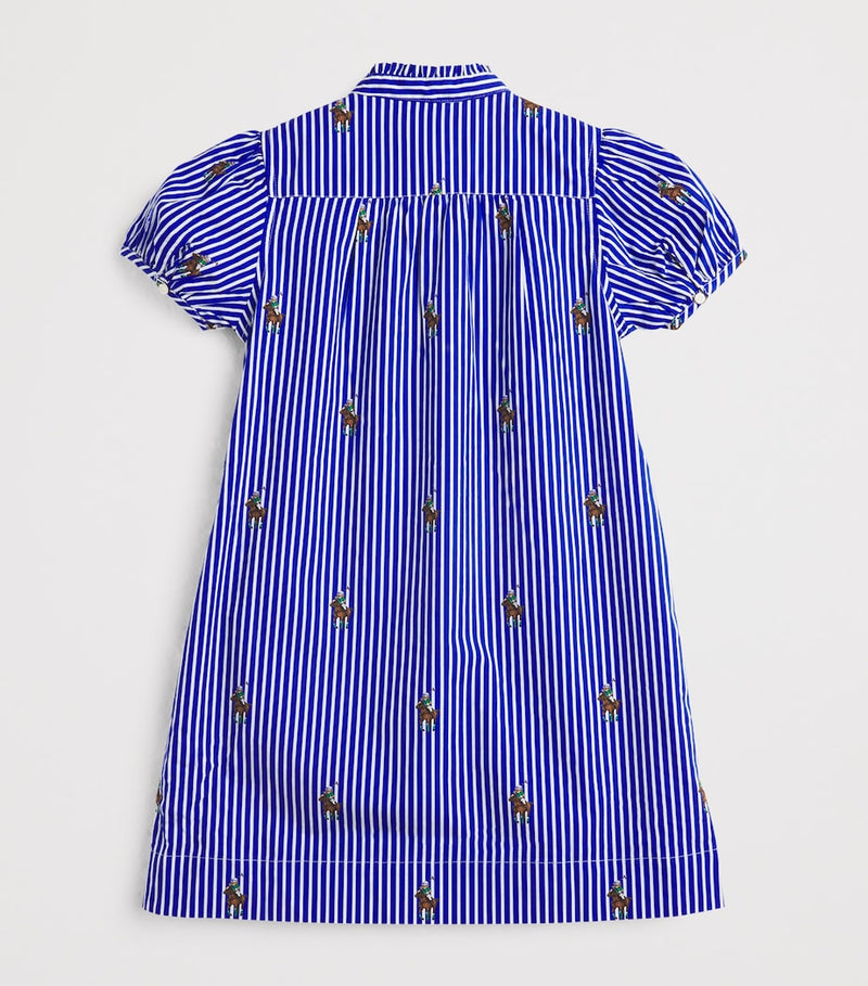 Ralph Lauren Kids Cotton Stripe Polo Bear Dress (2-7 Years), imported from the UK