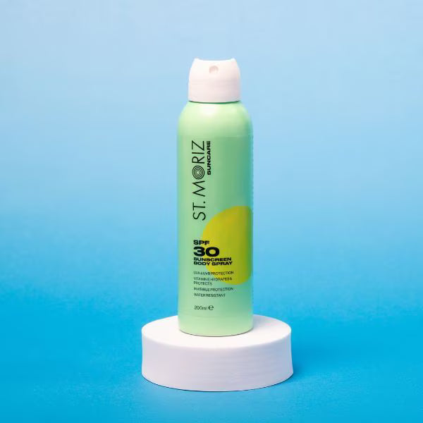 St Moriz SPF30 Sunscreen Body Spray 200ml (British brand)