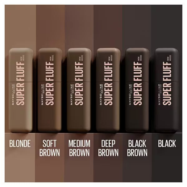 Maybelline Super Fluff eyebrow mousse Black Brown, imported from the UK