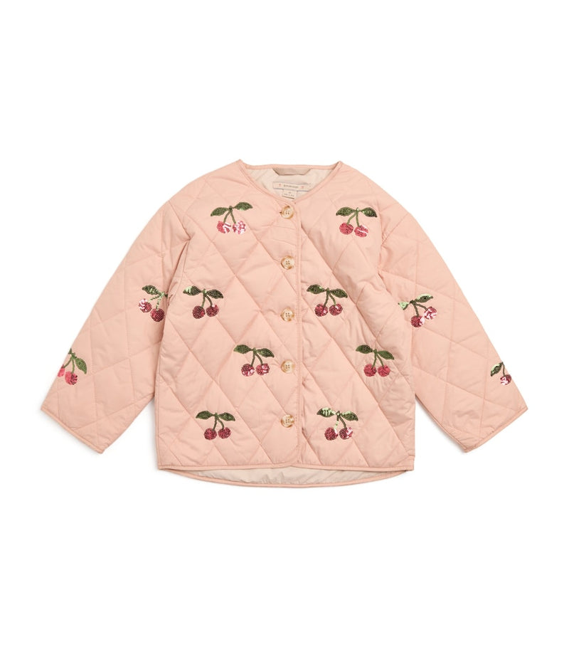 KONGES SLOJD Sequin Flora jacket for children aged 9 months to 10 years, UK version