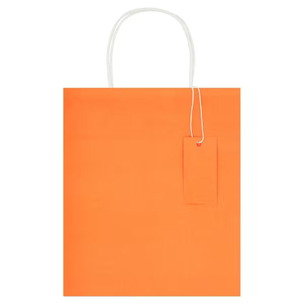 Superdrug orange coloured decorative gift bag (British brand)