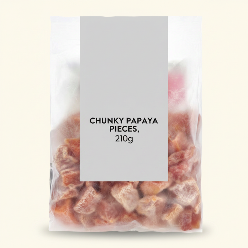 Holland & Barrett papaya pieces 210g, UK version