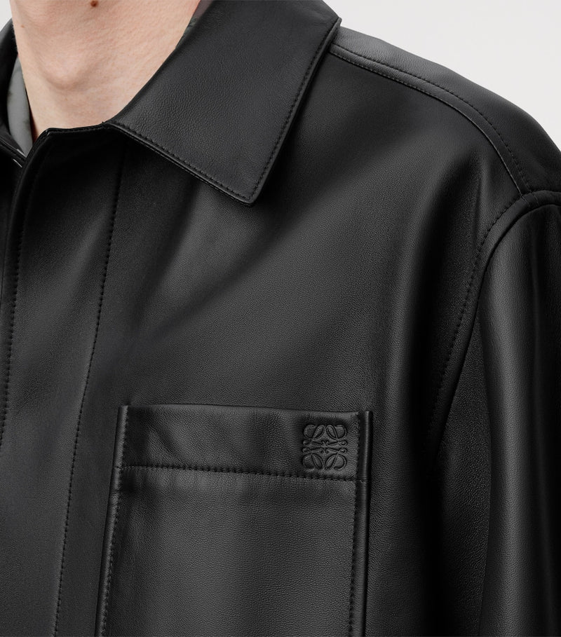 LOEWE Leather Anagram Overshirt, UK version