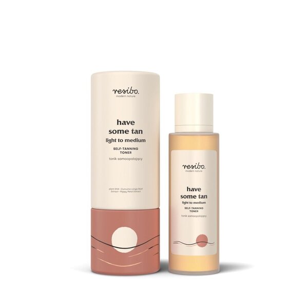 Resibo Self-tanning Toner Light to Medium 100ml, imported from the UK