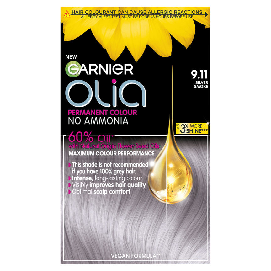 Garnier Olia 9.11 Metallic Silver Permanent Hair Dye - McGrocer