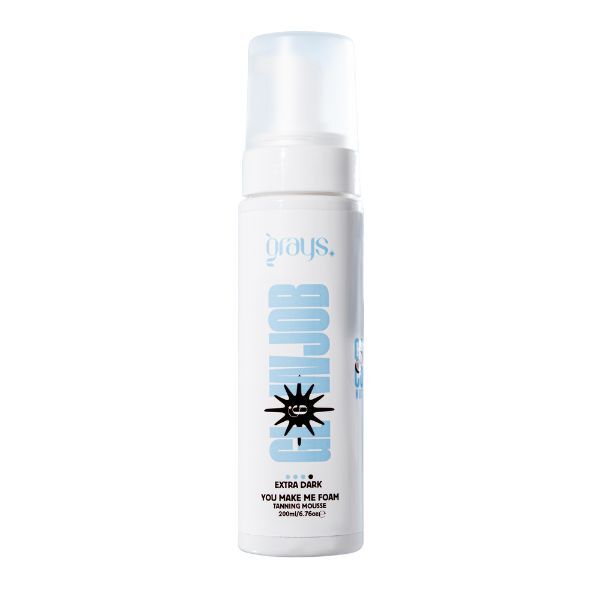 Glowjob Extra Dark Tanning Mousse 200ml container, UK version