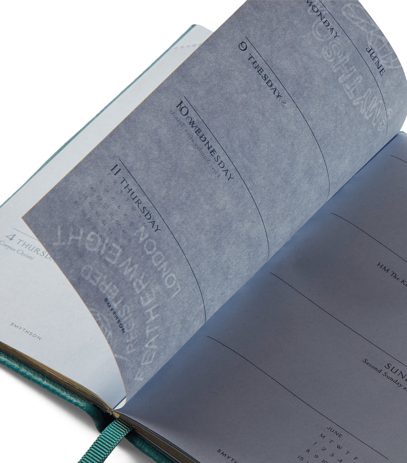 Smythson Panama Leather 2026 diary with pencil (British brand)