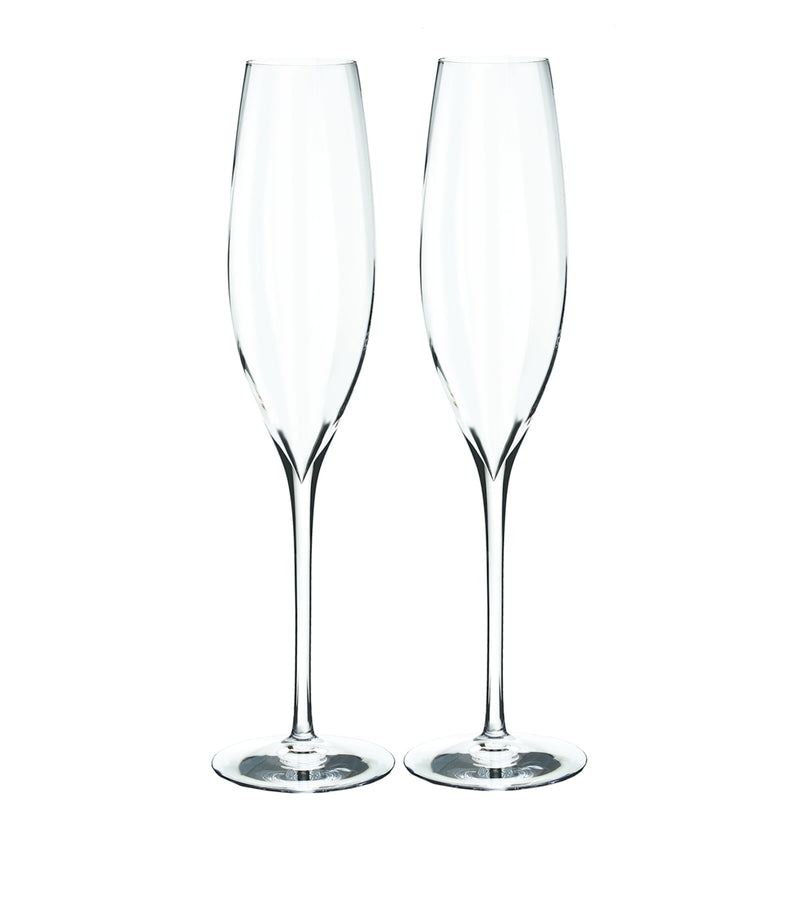 Waterford elegance optic Champagne flutes 300ml (British brand)