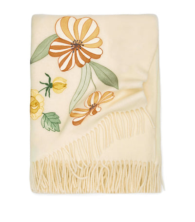 Loretta Caponi Virgin Wool Giardino Throw 132cm × 159cm
