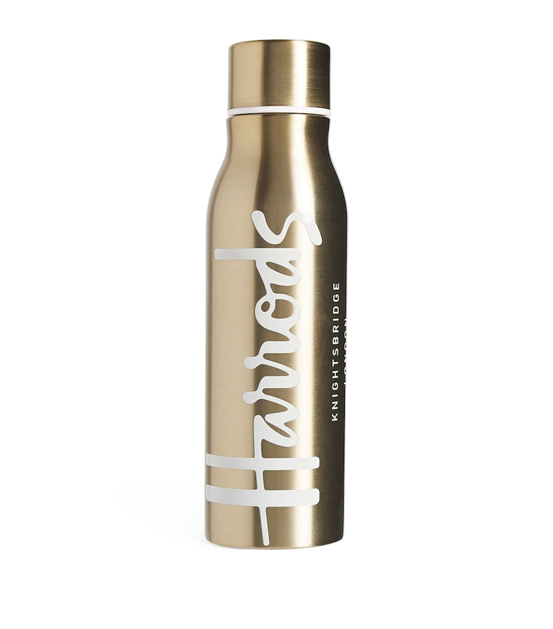 Harrods metal logo water bottle 450ml, UK version