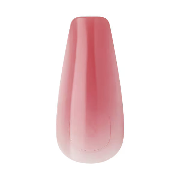Kiss Salon X-Tend led soft gel system tone pink long coffin press on nails 30 count (British brand)