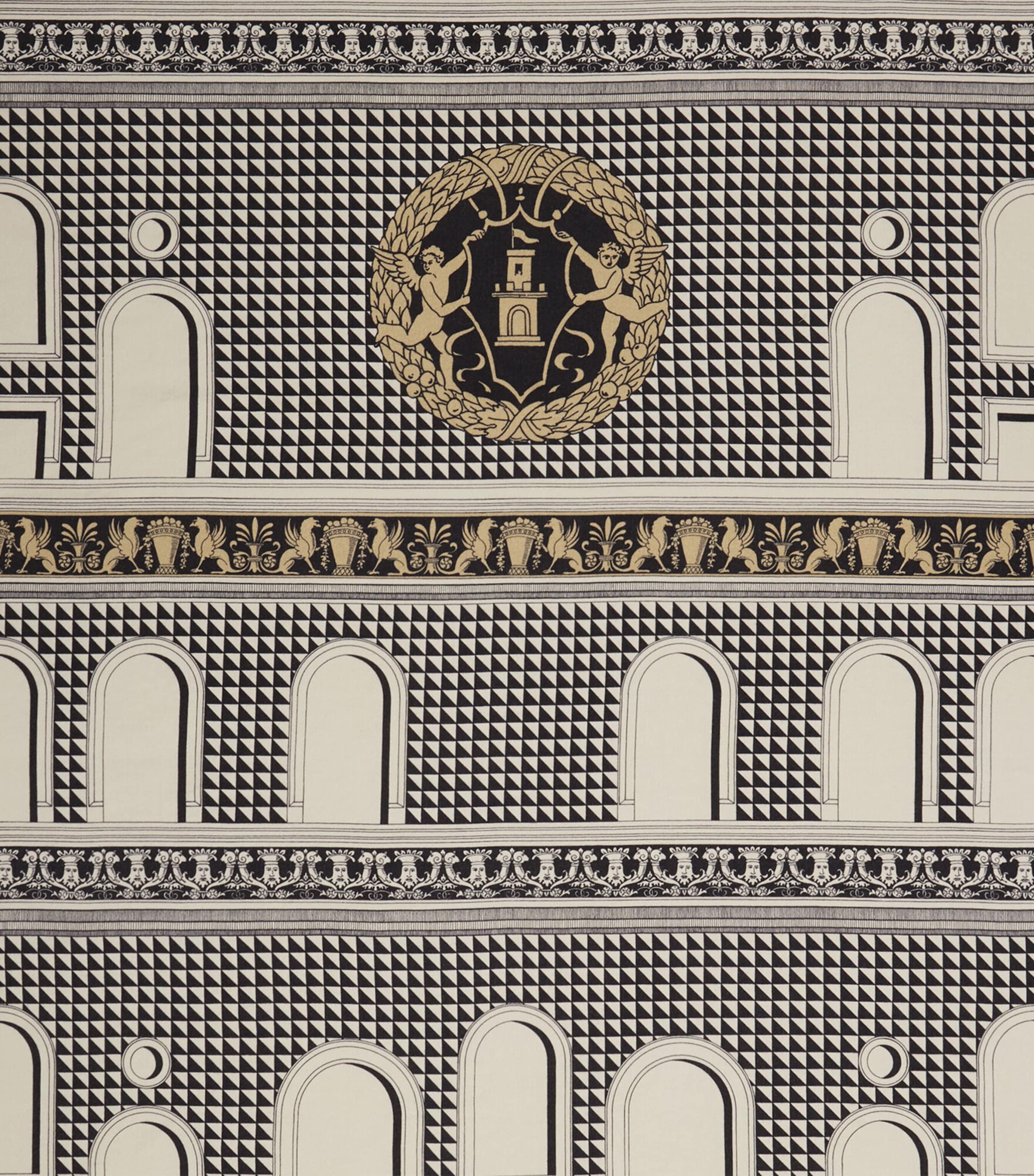 Fornasetti Plaid Facciata Throw 140cm x 200cm - British product
