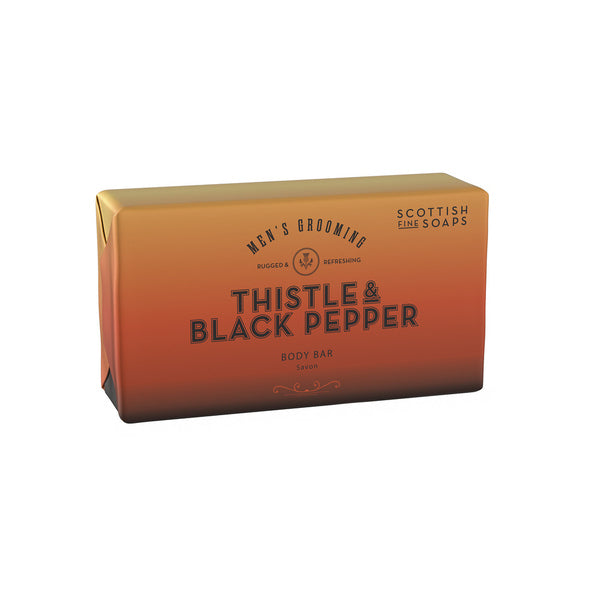Scottish Fine Soaps Thistle Black Pepper body bar 220g (British brand)