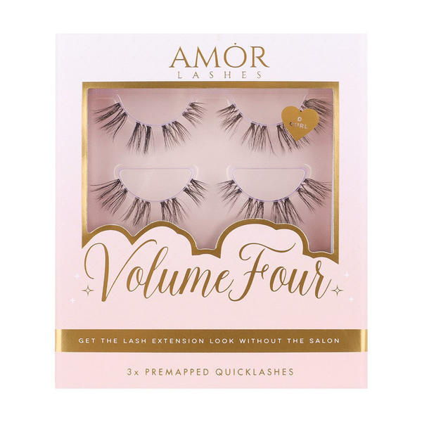 House of Amor False Eyelashes Volume 4 Multipack 3 Pairs, UK version