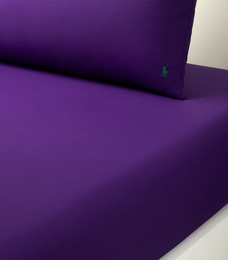 Ralph Lauren cotton Polo Player double fitted sheet 140cm x 200cm, imported from the UK