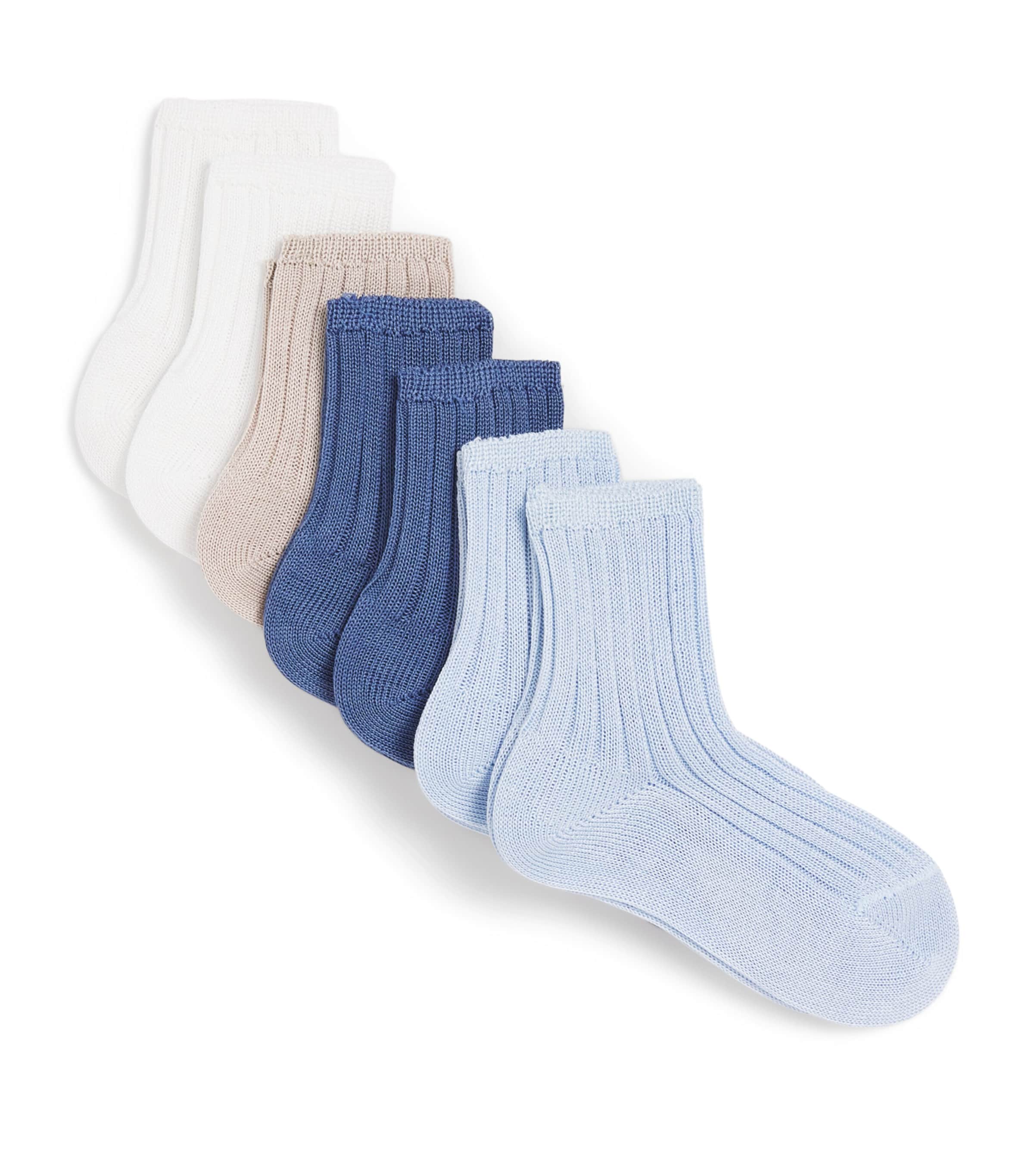 Story Loris Set of 7 Cotton Ribbed Socks (3-9 Months)