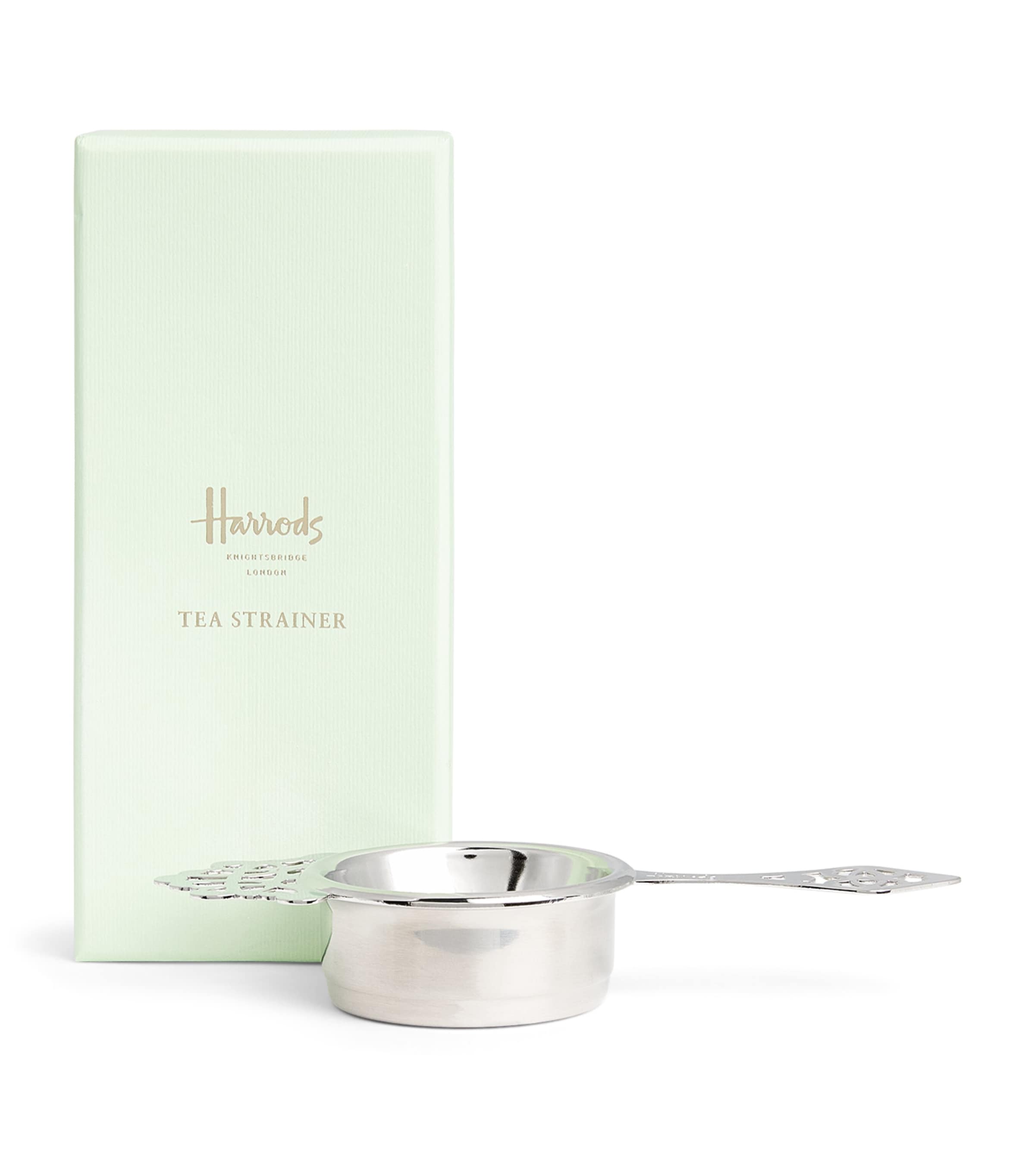 Harrods stainless steel tea strainer, UK version