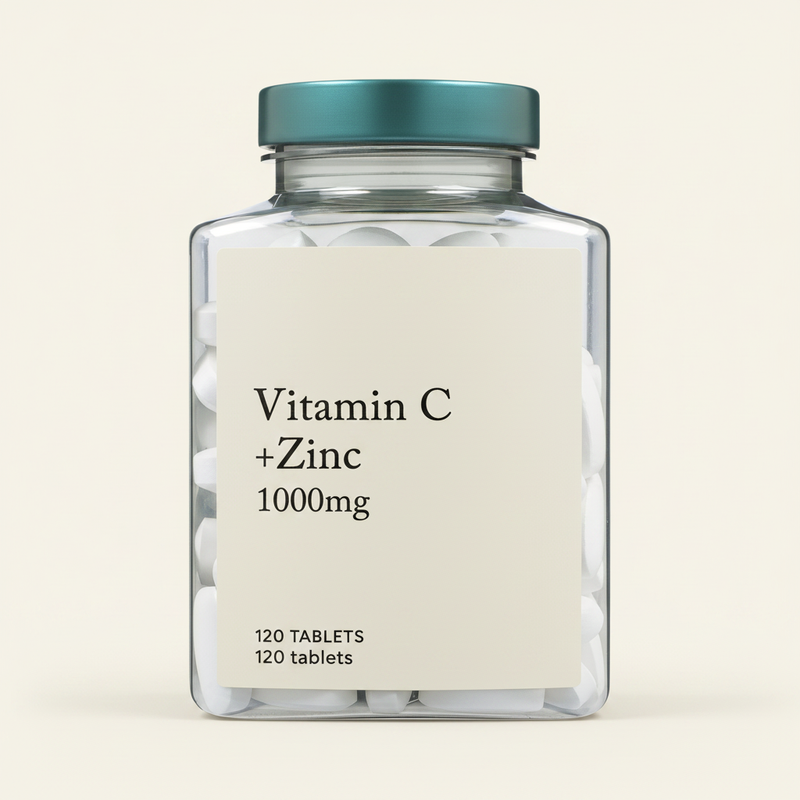 Holland & Barrett Vitamin C Zinc Tablets 120 Count, UK version
