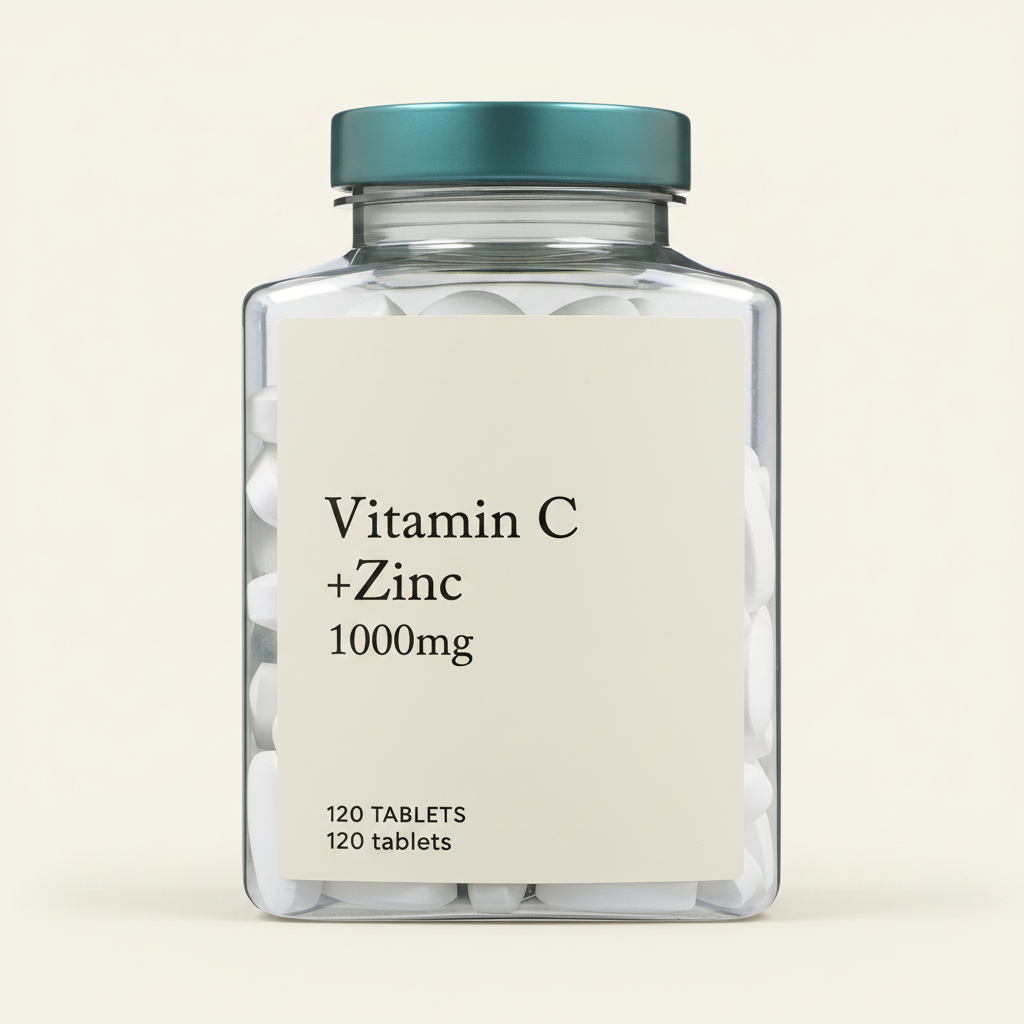 Holland & Barrett Vitamin C Zinc Tablets 120 Count, UK version