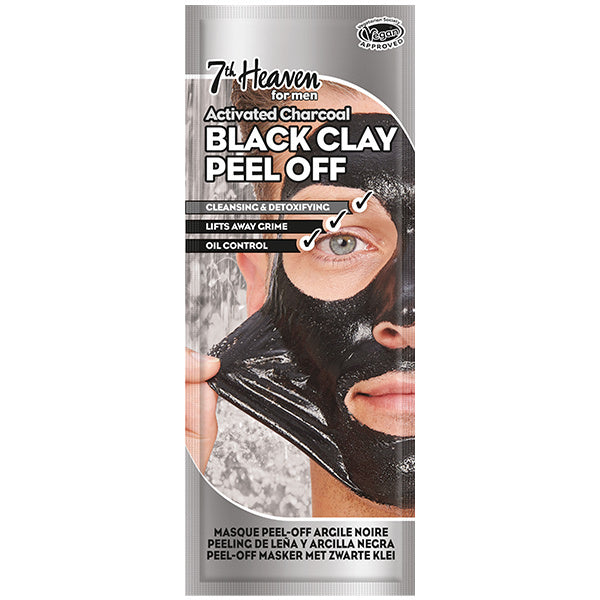 7th Heaven Men's Activated Charcoal Clay Mask, UK version