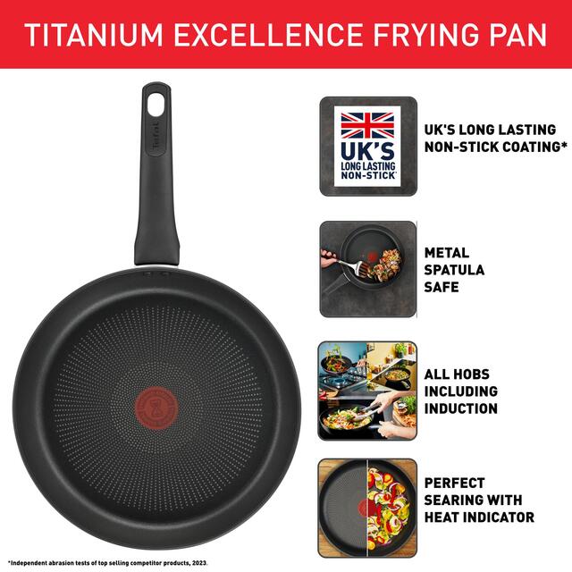 Tefal Titanium Excellence 24cm Frying Pan - McGrocer