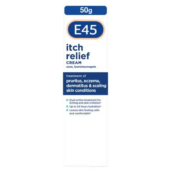 E45 Itch Relief Cream 50g emollient tube - British product
