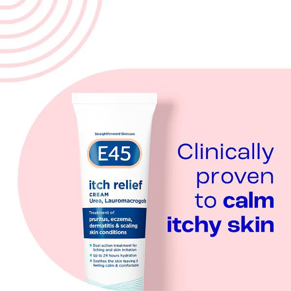 E45 Itch Relief Cream 50g emollient tube - British product