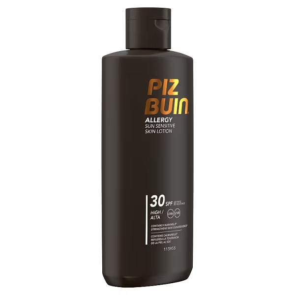 Piz Buin sun cream sensitive skin lotion 200ml , UK version