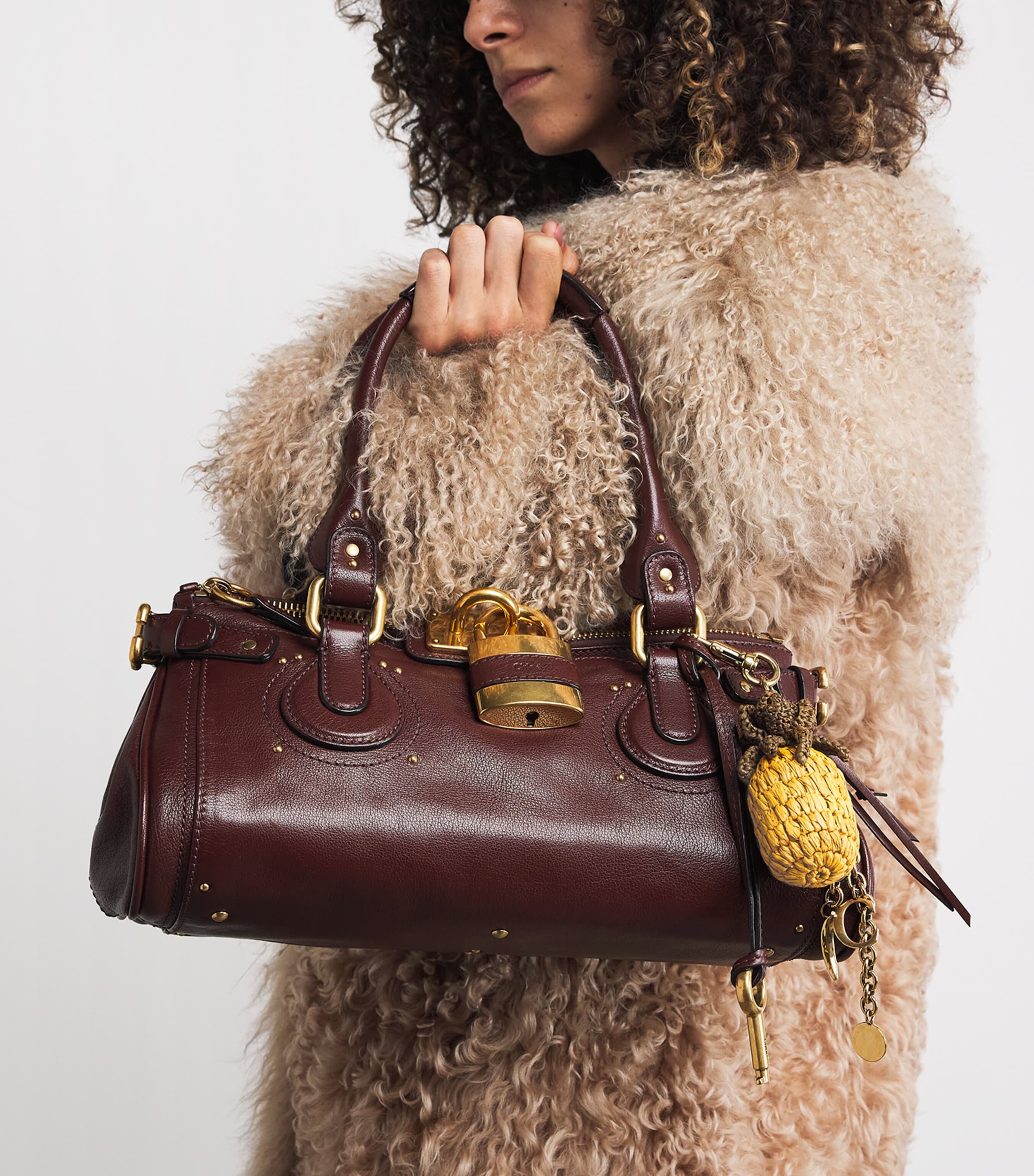 Chloé raffia pineapple bag charm - British product