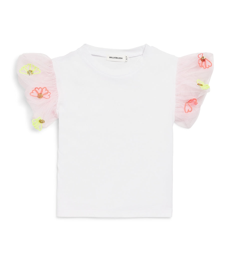 Billieblush Cotton Tulle-Sleeve T-Shirt (3-12 Years)