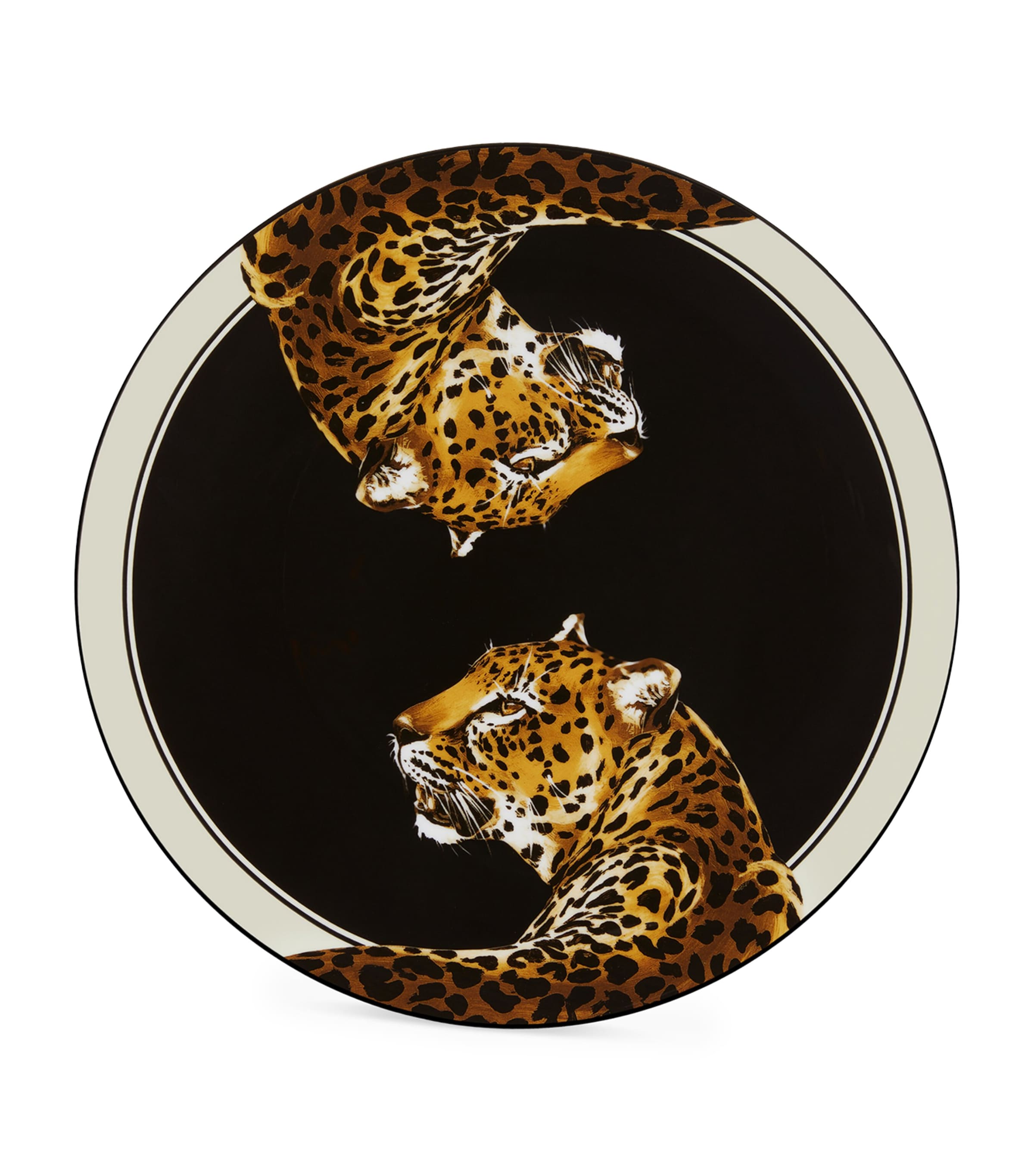 Dolce&Gabbana Casa porcelain leopard round serving platter 40.5cm - British product