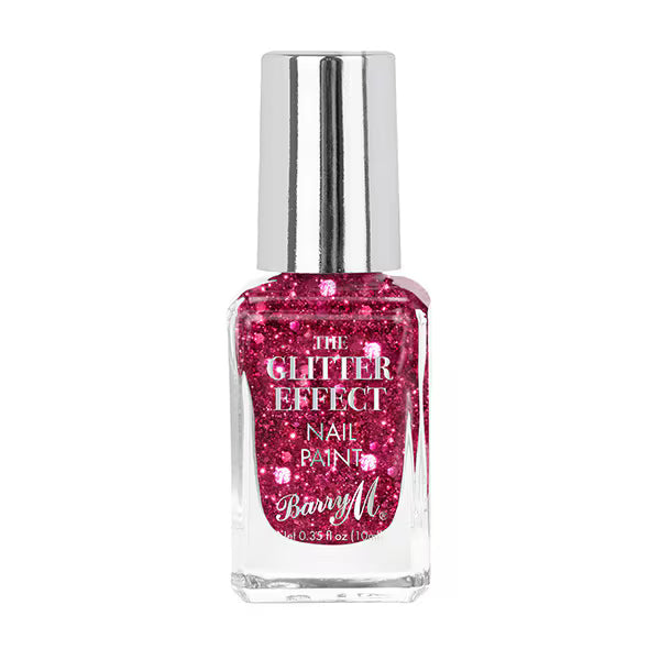 Barry M glitter effect nail paint Fuschia Fiesta - British product